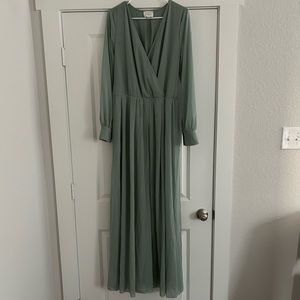 Sage Floor Length Dress